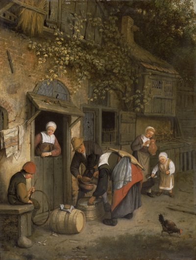 The Milk Seller, 1679 by Cornelis Dusart